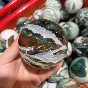 Esfera de Cuarzo Cristalino de <span class=keywords><strong>Jaspe</strong></span> Verde Unicornio Natural al por Mayor para Decoración - Product Image 4