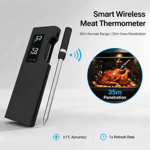 Thermomètre alimentaire sans fil double relais pour four, barbecue, grill, cuisine, sonde de température alimentaire commerciale - Product Image 1