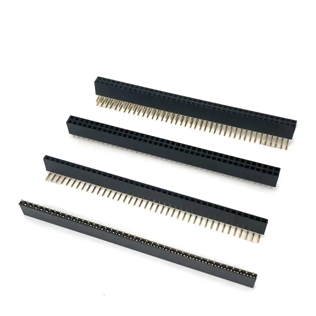 custom smt single row double rows smd straight right angle berg strip pin header 2.54 female header connector