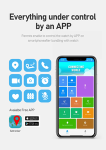 Montre intelligente pour enfants étanche IP 67 2024, 4G GPS connectée, fonction de réponse aux appels, forme carrée avec bracelet en gel de silicone - Product Image 6