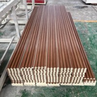 Panneaux muraux décoratifs en PVC rainurés pour aménagement intérieur commercial, imperméables, pour villas et appartements de luxe