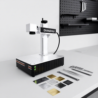 Máquina de Marcado Láser de Fibra de Escritorio DIANZHUI 20W 30W 50W, Grabador de Joyería Metálica con EZCAD LightBurn
