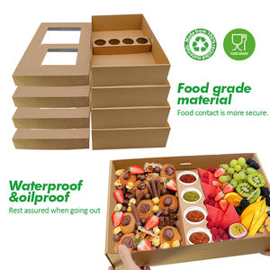 กล่องกระดาษคราฟท์แบบใช้แล้วทิ้งสำหรับบรรจุอาหาร อาหารกลางวัน ของหวาน ชุบเคลือบ PE - Product Image 6