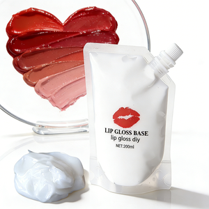 Base de gloss à lèvres 200 ml, transparente comme du cristal, grande capacité, économique, logo personnalisé pris <span class=keywords><strong>en</strong></span> charge, ingrédient pour les lèvres DIY, gel à lèvres <span class=keywords><strong>en</strong></span> <span class=keywords><strong>gros</strong></span> - Product Image 1