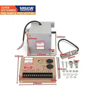 Aktuator Mesin Diesel 12V 24V ADC120 ACD175 ADC225, Aktuator Pengatur Kecepatan Listrik untuk Generator Diesel