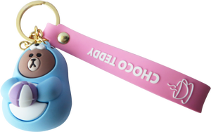 Nhà Sản Xuất Tùy Chỉnh Kawaii Keyring Silicone Cổ Tay Dây Buộc Móc Chìa Khóa Tốt Nhất Người Bán Móc Chìa Khóa - Product Image 4