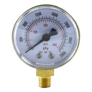 Manomètre à double échelle 0-100psi 0-4000psi pour utilisation avec oxygène et acétylène, sans huile - Product Image 3