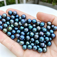 Perles d'eau douce naturelles de qualité supérieure Muses Jewels, surface lisse, perles rondes en vrac pour la fabrication de pendentifs artisanaux
