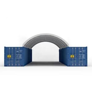 Abri métallique pour conteneur maritime 40 pieds, dôme pour conteneur de transport avec porte, abri et tente de stockage - Product Image 4