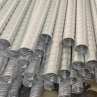 Tuyau de coulis pour béton précontraint, double paroi, galvanisé, ondulé, soudé, épaisseur 0,25-0,36 mm, conduit plat post-tension
