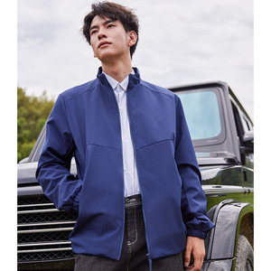 Men's Windproof Waterproof Jacket Loose Fit Straight Hem Daily Wear Business Executive Style YKK Zipper High-End Feel - Product Image 1