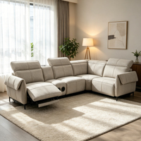 Ensemble de canapés modulaires en tissu, grand canapé d'angle pour salon, meubles inclinables avec haut-parleurs Bluetooth