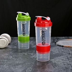 Wholesale 550Ml Three-Layer Plastic Shaker for Fitness Sports <b>Milkshake</b> & Protein Powder Back to School Logo Gift <b>Cup</b> - Product Image 2
