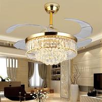 Ventilateur de plafond intelligent à moteur DC avec variateur de vitesse, 5 pales métalliques, lumière LED, 6 vitesses, télécommande, intensité variable, CRI élevé 95, silencieux 40 dB, design moderne