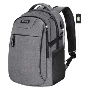 笔记本电脑背包多功能防水15.6英寸商务笔记本电脑背包带USB充电端口