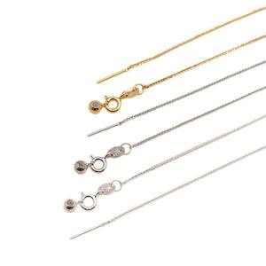 Collier de perles en argent sterling S925 avec petits trous, bracelet de chaîne universel de type aiguille, route à maillons <span class=keywords><strong>Chopin</strong></span> à travers le collier perlé - Product Image 5