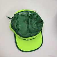 Casquette de course personnalisée 5 panneaux, casquette de course en nylon 5 panneaux à visière courte, casquette de course personnalisée 5 panneaux