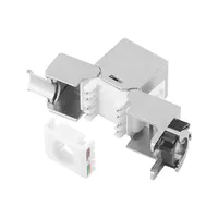 Modul Patch Tembaga Keystone Jack RJ45 Cat6 Berkualitas Tinggi Tanpa Alat, Terproteksi, untuk Pemasangan Panel di Rak Server (Grosir)