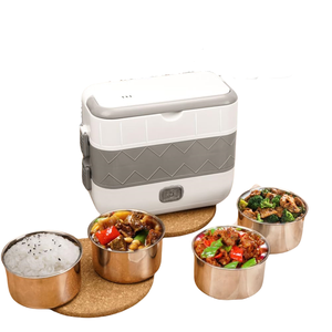 Fiambrera eléctrica caliente de acero inoxidable para oficina de muestra gratis, fiambrera eléctrica 110, calentador de arroz violeta - Product Image 3