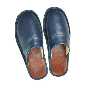 Mules unisexes en cuir de vachette pleine fleur à bout fermé, souples et confortables, pour la maison et le bureau - Product Image 1