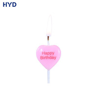 Velas de Fiesta con Forma de Corazón Rosa, Lindas y Personalizables, Vela de Regalo con Tema de Amor para Niños, Decoración para Fiestas de Cumpleaños, Venta al por Mayor 2026