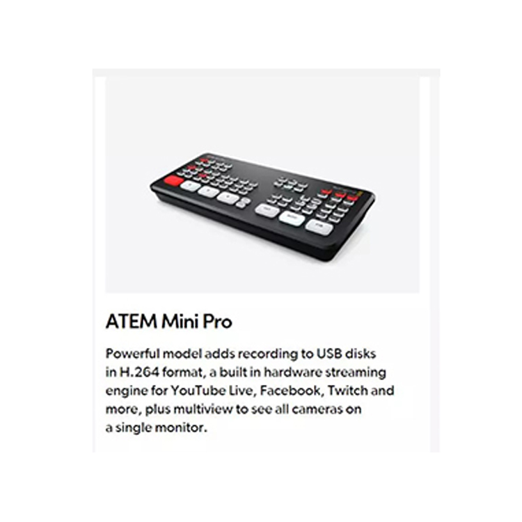 Blackmagic ATEM Mini Pro - Versatile Live Stream Switcher
