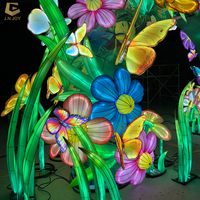 SGL73 lanterne de festival de parc à thème de haute qualité lanterne de porte de papillon de fleur personnalisée pour l'affichage