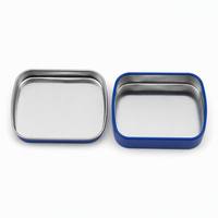 Boîte en métal rectangulaire miniature personnalisée avec couvercle à charnière, boîte en métal de qualité alimentaire pour bonbons, menthe, chocolat, baume cosmétique, emballage