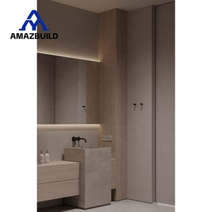 AMAZBUILD Luxury <strong>Freestanding</strong> Stone Vanity with Integrated Sink Smart <strong>Mirror</strong> for <strong>Bathroom</strong> Application Unique Design - Product Image 5