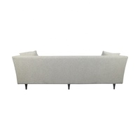 Sofá Shayne de Lujo Personalizable para Sala de Estar, Tapizado en Tela Gris con Respaldo Acanalado, 3 y 2 Plazas, Estilo Árabe, Muebles de Dormitorio, Hecho en China