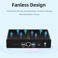 Hardware Pfsense 2955U, 4 GB de RAM, 64 GB de SSD, Mini Router Firewall Fortigate con 6 Puertos LAN