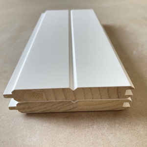 Panneaux muraux en pin blanc apprêté, surface lisse et peignable, prêts à l'installation, export en gros, directement de l'usine. - Product Image 3