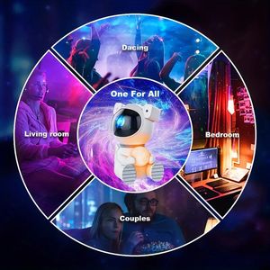 Tira de luz nocturna RGB con Control remoto posmoderno, hogar inteligente DIY, proyección de luna, estrellas, espacio para astronauta, Galaxia, regalo para dormitorio - Product Image 6