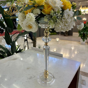 Rõ ràng pha lê hoa đứng trang trí đám cưới chính Bảng trang trí đám cưới Acrylic trung tâm đứng bình hoa - Product Image 1