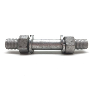 De acero DIN 940 grado 4,8, 5,8 de 6,8 m8 m10 HDG de doble final <span class=keywords><strong>perno</strong></span> <span class=keywords><strong>prisionero</strong></span> con tuercas y primavera arandelas - Product Image 2