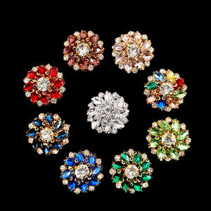 Nuevos Botones de Cristal con Diseño de Flor y Ojo de Caballo, Plateados, Ecológicos y de Lujo, para Camisas de Mujer, Accesorios Shengzuan - Product Image 1