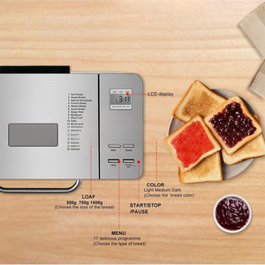 Máquina para Hacer Pan Eléctrica Automática Multifuncional con Fermentación de Masa y Mezcladora - Product Image 5
