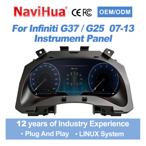 หน้าปัดดิจิตอลสำหรับรถยนต์ Infiniti G37/G25 ปี 2007-2013 รุ่นใหม่ล่าสุด พร้อมมาตรวัดความเร็วอัตโนมัติ ระบบ Linux จอ LCD แสดงผลข้อมูลในห้องนักบิน - Product Image 1