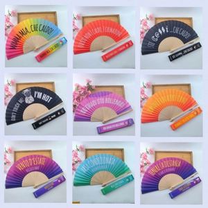 Personalized Black Large New Arrival Customized Printing Foldable Decoration Bamboo <b>Hand</b> <b>Fans</b> - Product Image 5