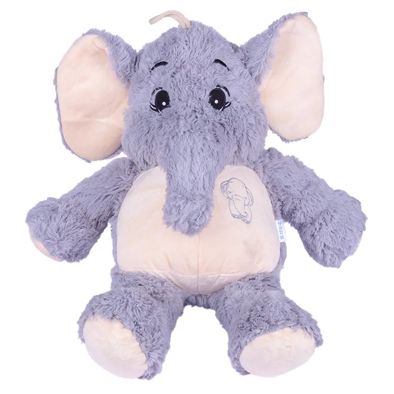 Custom Made Soft Plush Elephant doll Toy for Toddlers OEM Cuddly Stuffed Animal bolster Manufacturer