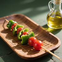 Bâtonnets de bambou biodégradables 100% naturels pour barbecue, hot-dogs, brochettes de qualité alimentaire pour la maison, les fêtes et les restaurants