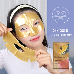 Feuille anti-rides <span class=keywords><strong>masque</strong></span> facial en cristal de beauté cosmétique au collagène d'or 24 carats anti-âge - Product Image 1