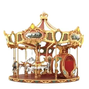 Vente directe d'usine 14 sièges Vertical attrayant Carnaval Merry Go Round merveilleux cirque pour grande aire de jeux