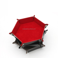 Boîte de rangement pliable et amovible noire pour dés de jeu, personnalisable en gros, avec impression sur mesure, pour jeux de table