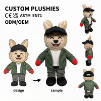 Fabricant de jouets en peluche personnalisés, conception de mascottes de dessin animé à capuche Pepe Skate Shop, jouets doux pour enfants, poupées en peluche personnalisées de Chine
