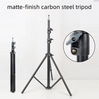 Trépied métallique 2,1 m réglable pour studio, réflecteur, boîte à lumière et éclairage vidéo LED