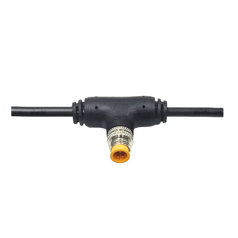 Precio de fábrica Tuerca de metal M8 M12 M16 Enchufe IP67 Conector eléctrico impermeable Tipo T Conectores LED de PVC