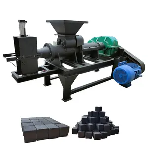 Automatic cut coconut shell sawdust charcoal extruder making machine for biomass charcoal bar briquette extruding machine