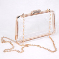 Sac de soirée de luxe en acrylique transparent RB918, sac bandoulière tendance, pochette étoile pour femme