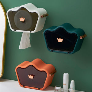 Sheng Bang Plastic Tissue Self Adhesive Wall Mounted Toilet Paper Storage Rack Roll Rolling Paper Towel Holder
